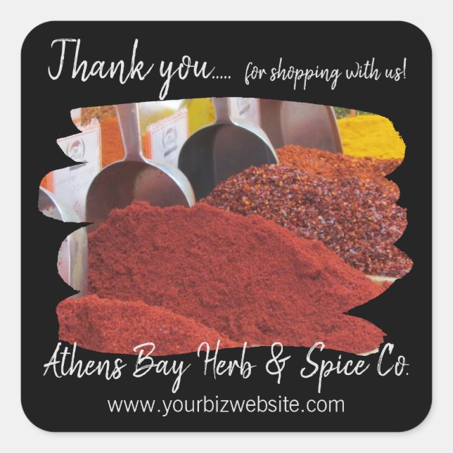 Gracias por comprar con nosotros Etiqueta de Negoc (Anverso)