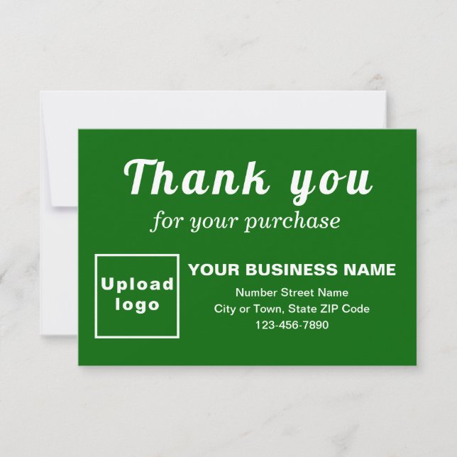 Gracias por comprar la tarjeta plana verde (Anverso)