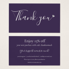 Gracias Por Comprar Tarjeta De Descuento Purple