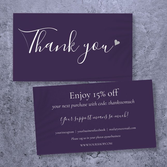 Gracias Por Comprar Tarjeta De Descuento Purple (Thank You For Shopping Purple Discount Card)