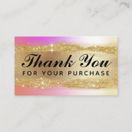 Gracias Por Comprar Tarjetas Holográficas Rosa