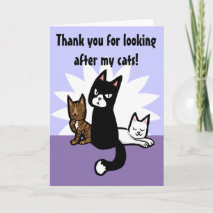 Gracias por cuidar la tarjeta de gatos