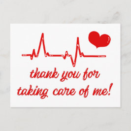 Gracias por Cuidarme Tarjeta Médica de Agradecimie