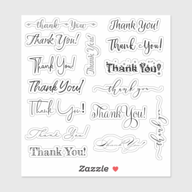 Gracias por dejar Pegatinas de vinilo de corte Per (Hoja)