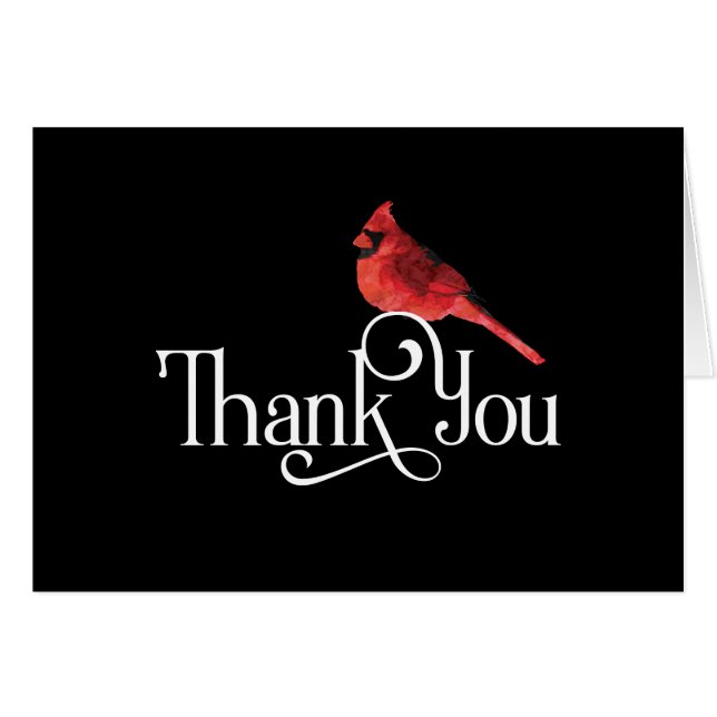 Gracias por el diseño de aves del Cardenal Rojo (Anverso (Horizontal))