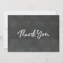 Gracias por el diseño de pizarra con tarjeta Heart