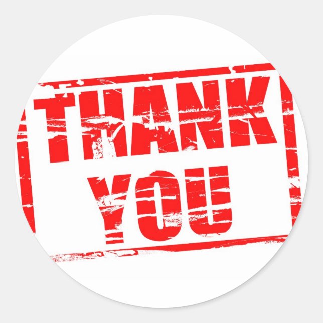 Gracias por el efecto del sello de goma roja (Anverso)