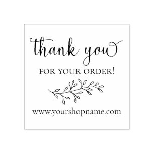 Gracias por el sello rústico de pedido de pequeñas