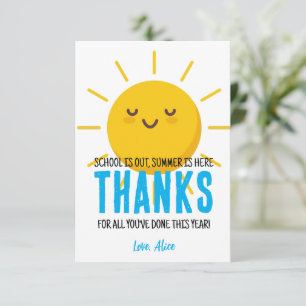 Gracias por el Sol , Agradecimiento al Profesor de