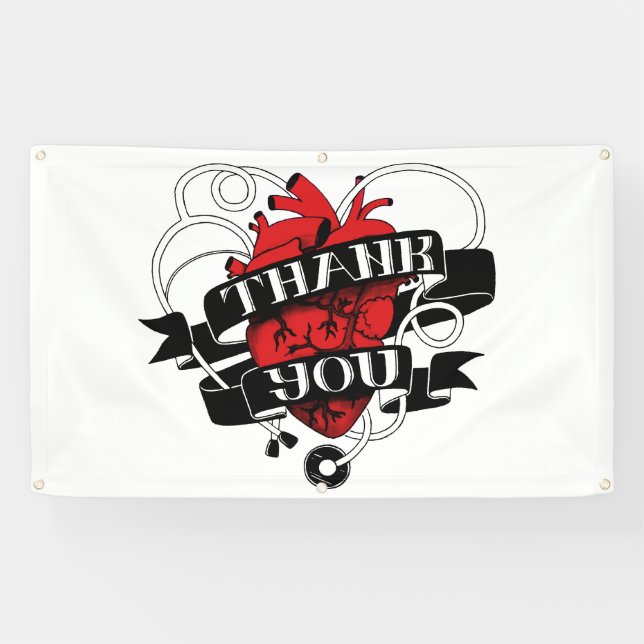 "Gracias" por Ellis Ringle en la pancarta al aire  (Horizontal)