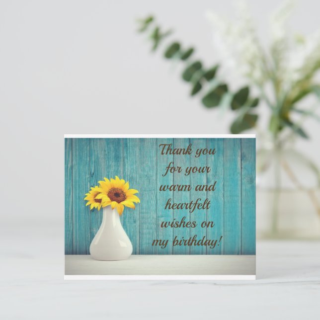 Gracias por enviar la tarjeta (Anverso de pie)