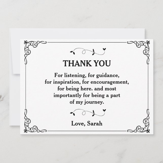 Gracias por escuchar, por tarjeta de guía (Anverso)