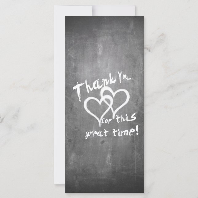 Gracias por este gran tiempo en una pizarra de tiz (Anverso)