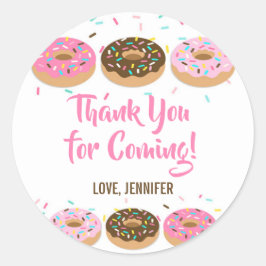 Gracias Por Favor Pegatinas Pink Donut Sprinkle