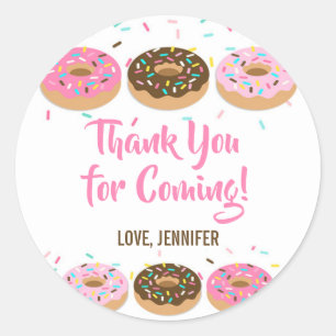 Gracias Por Favor Pegatinas Pink Donut Sprinkle