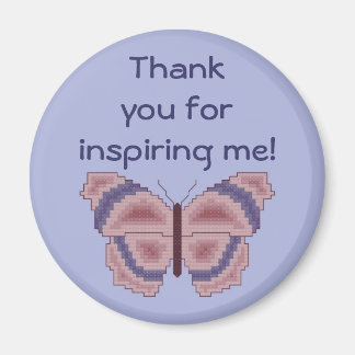 ¡Gracias por inspirarme! imán de mariposa