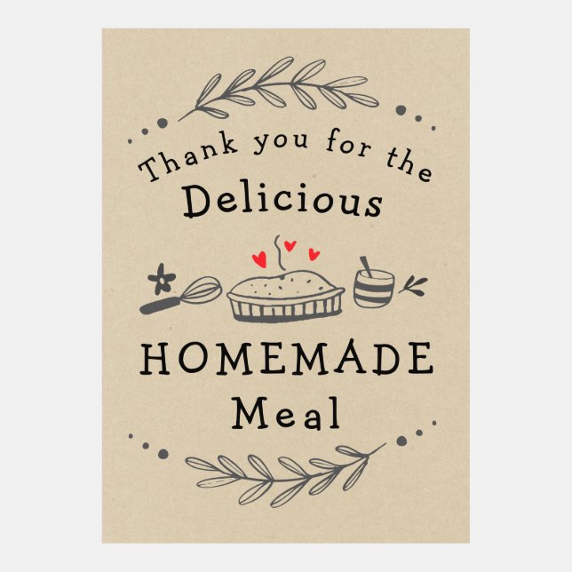 Gracias por la comida casera (Anverso)