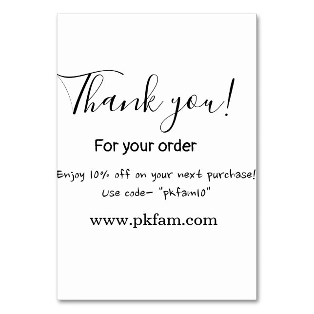 Gracias por la compra detalle de negocio familiar  (Anverso)