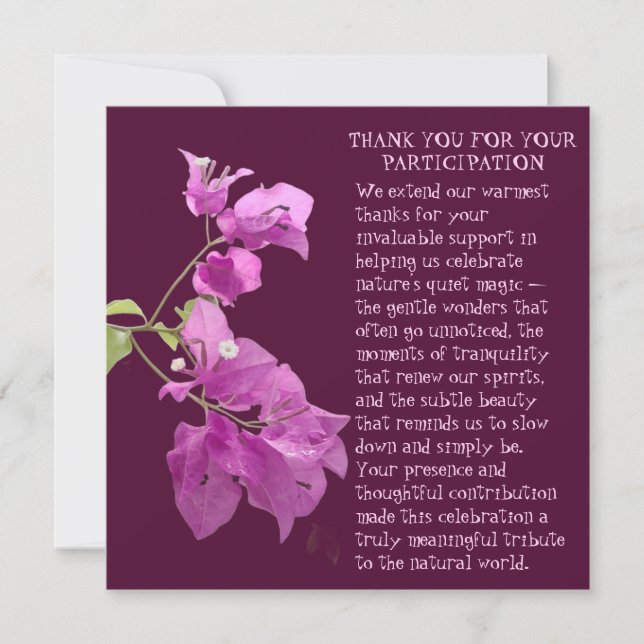 GRACIAS POR LA PARTICIPACIÓN EN EL EVENTO NATURAL (Anverso)