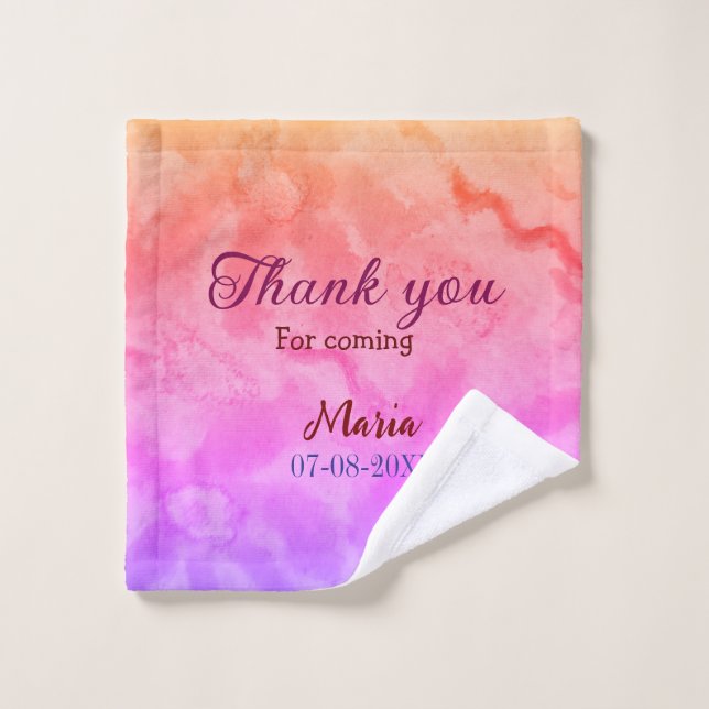 Gracias por la próxima fiesta de cumpleaños fecha  (Toallita)
