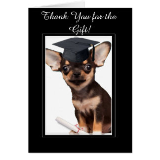 Gracias por la tarjeta Chihuahua de regalo de grad