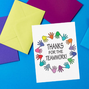 Gracias por la tarjeta de apreciación de Teamwork