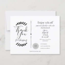 Gracias por la tarjeta de descuento de compras