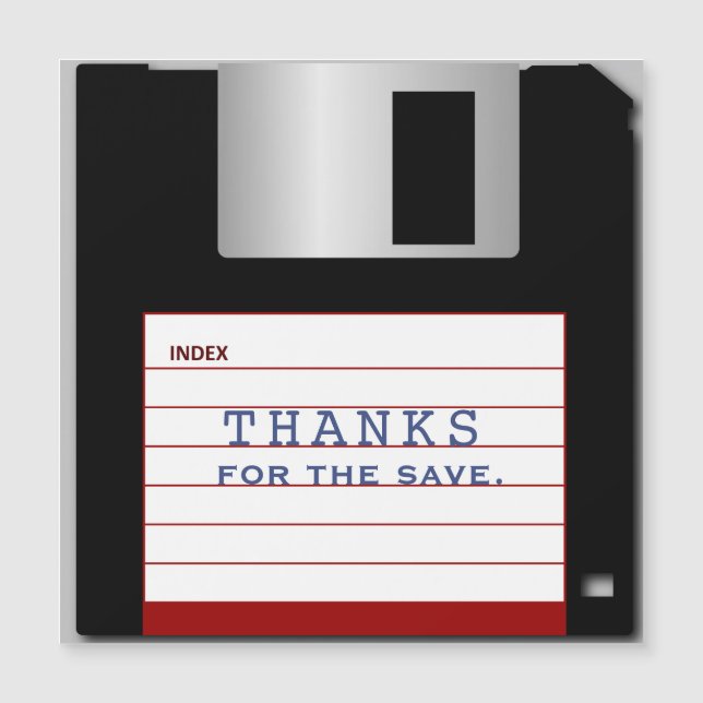 GRACIAS POR LA TARJETA DE GUARDAR MAGNÉTICO (Anverso)