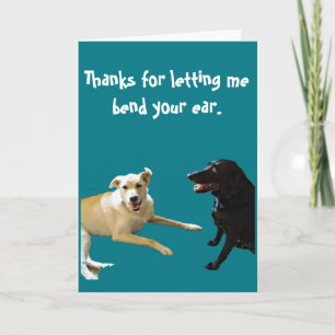 Gracias por la tarjeta de la charla