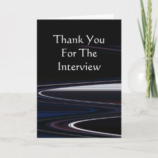 Gracias por la tarjeta de la entrevista