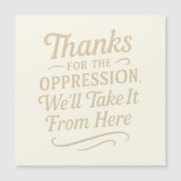 Gracias por la tarjeta magnética de la opresión y
