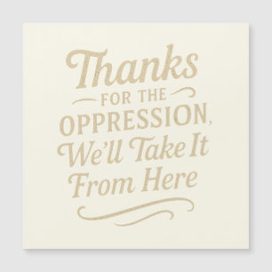 Gracias por la tarjeta magnética de la opresión y
