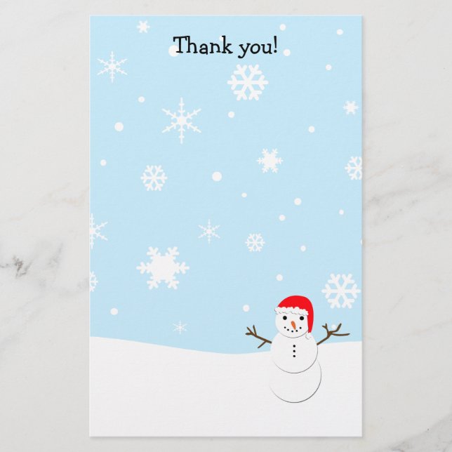 Gracias por las cartas Navidades Snowman estaciona (Anverso)