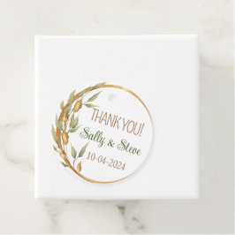 Gracias por las etiquetas de los favores de boda p