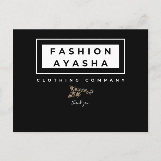 Gracias por las tarjetas de marca comercial (Anverso)