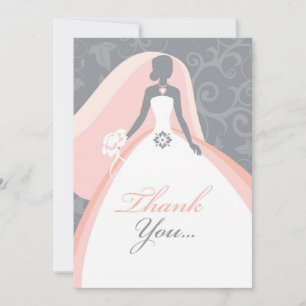 Gracias por las tarjetas planas de ducha de novia