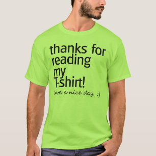 "Gracias por leer" la camisa (texto negro)