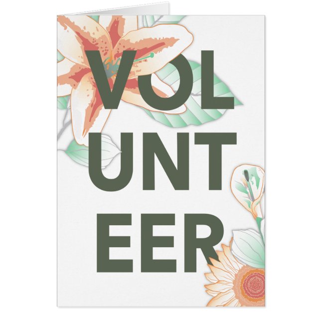 gracias por ofrecer flores como voluntario (Frente)