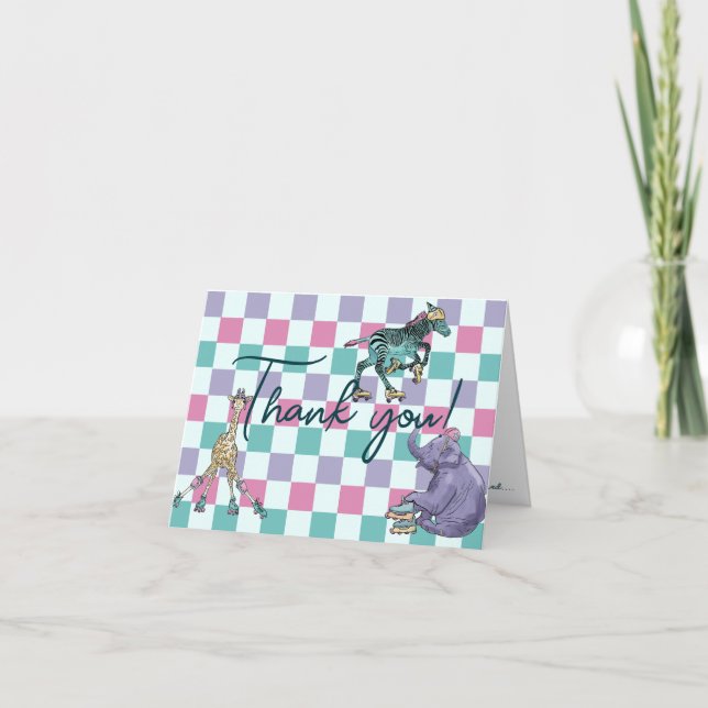 Gracias por patinar las tarjetas de ducha de bebé (Anverso)