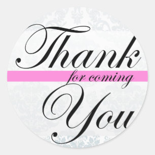 Gracias por pegatina rosado que viene