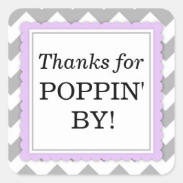 Gracias por Poppin' por pegatina cuadrado - Chevro