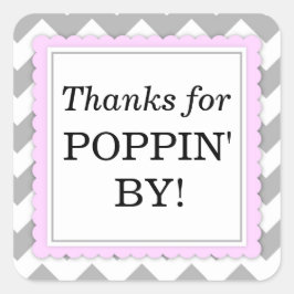 Gracias por Poppin' por pegatina cuadrado - Chevro
