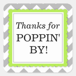 Gracias por Poppin' por pegatina cuadrado - Chevro