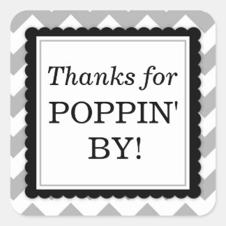 Gracias por Poppin' por pegatina cuadrado - Chevro
