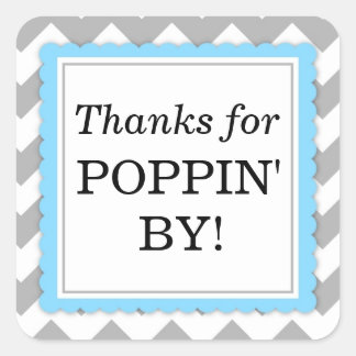 Gracias por Poppin' por pegatina cuadrado - Chevro