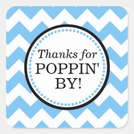 Gracias por Poppin' por pegatina cuadrado - Chevro