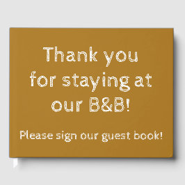 "¡Gracias por quedarse en nuestro B&B!" Libro de v