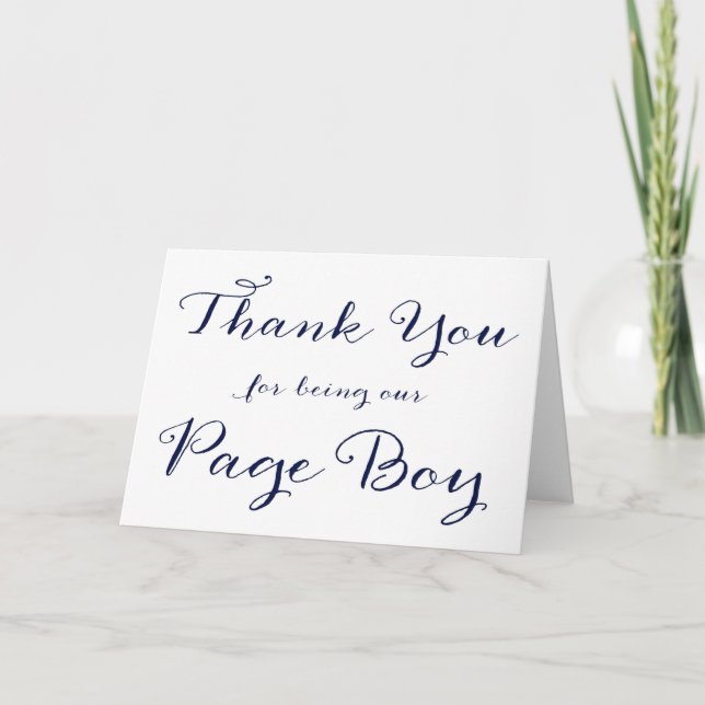 Gracias Por Ser Nuestra Tarjeta De Boda De Page Bo (Anverso)