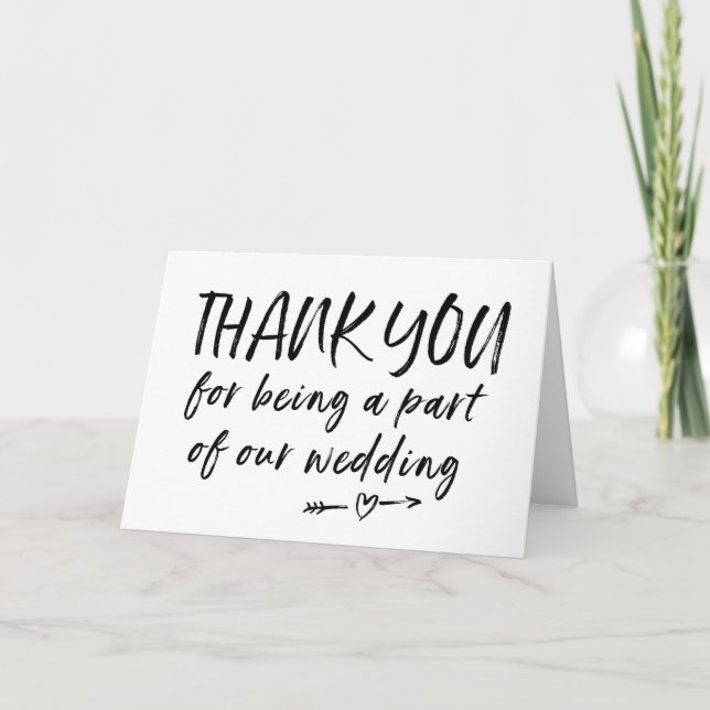 Gracias por ser parte de nuestra tarjeta de Boda (Anverso)