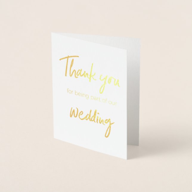 Gracias por ser parte de nuestra tarjeta de Boda (Anverso)
